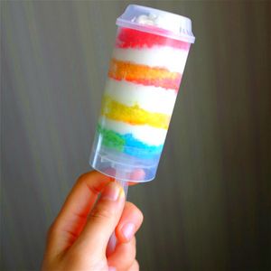 Push Up Pop Cake Контейнер Кекс Пластиковый прозрачный пищевой крышка для партии украшения круглый фигур кухонный инструмент DH4744