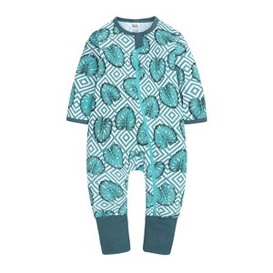 Nyfödda rompers spädbarn pyjamas toddler bodysuit baby romer tjejer pojke kläder långärmad söta bokstäver overall