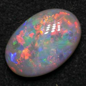 Bella 0,65 ct naturale Etiopia bianco 5x7 opale ovale cabochon gemma sfusa H1015