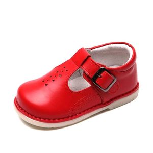 12.5-15.5 cm Bebek Kız Erkek Hakiki Deri Ayakkabı Koyu Mavi Kırmızı Beyaz Hollow Toddler Bahar Kayışı Parti Gelinlik Ayakkabı İlk Yürüyüşe
