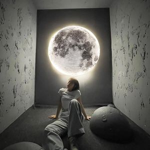 Wall Lamp Modern LED Moon Indoor Lighting For Bedroom Living Hall Room HOME Decoration Fixture Lights Decorate Lusters Lamps