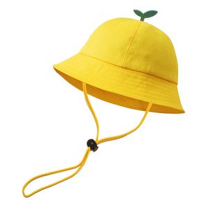 Moda Kindergarten Cap Amarelo Kids Criança Bow Sun Chapéu Verão Beach Chapéu Capas Para Crianças Estudante