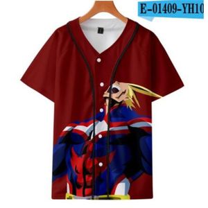 3D Baseball Jersey Mężczyźni 2021 Moda Drukuj Mężczyzna T Koszulki Krótki Rękaw Koszulka Casual Base Ball Koszula Hip Hop Topy Tee 077