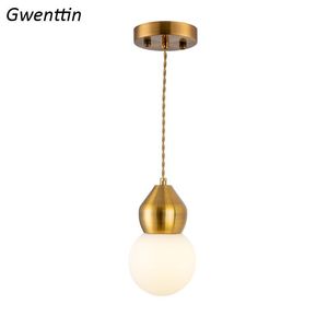 Pendelleuchten Gold Glas Kürbis Lampe Kreativer Minimalismus Innenbeleuchtung für Zuhause Loft Deco LED Deckenleuchter Esszimmer Küche Licht