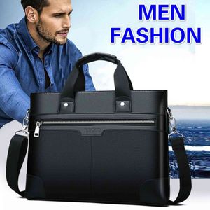 Neue Dign Laptoptaschen für Männer, luxuriöse weiche Leder-Busins-Tragetasche, Retro-Aktentasche, Umhängetasche, Laptop-Taschen, 14 Zoll