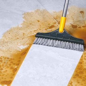 Spazzole rotanti per pavimenti da cucina per bagno Spazzole per la pulizia delle fessure Spazzole Scopa rigida con manico lungo per lavare le finestre Scopino per WC