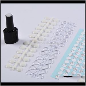 Wholesale round tips nails resale online - 120Pcs Nail Art Round Tips Flatback Acrylic Uv Gel Polish Bottle Color Display Palette With Doublesided Stickers Mm Irbrz Nails Rfvc2