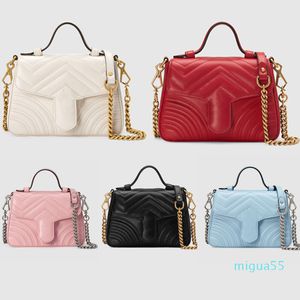 Moda Kadınlar Çanta Tasarımcısı Omuz Çantası Lüks Crossbody Çanta Mobil Kozmetik Saklama Kutusu Altın Metal Aksesuarları Sürgülü Zincir Kapalı