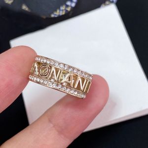 Moda ouro diamante anel baga para senhora mulheres festa casamento amantes de casamento jóias de noivado para noiva com caixa
