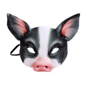 Fato de Halloween Bauta Festa Máscara Animal Porco Mardi Gras Máscaras Para Adultos Masquerade Liderar Meia Face Masque Eda18009a