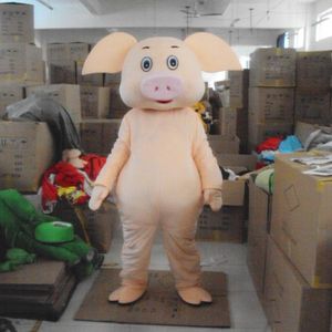 Costume de mascotte de cochon d'Halloween Personnage de dessin animé en peluche de haute qualité Taille adulte Carnaval de Noël Fête d'anniversaire Déguisement