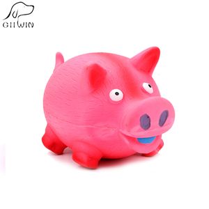 Cat Toys Squeaky Pig Pet Dog Toy Puppy Sound Squeeze Chew Bite Rubber Screaming Pigs Teeth Cleaning Products ZK0011