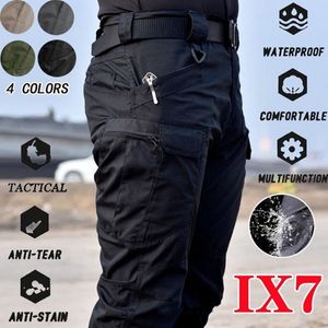 Męskie spodnie Mężczyźni Odzież Jesienna Clearance -90% Zniżka Sprzedaż Klasyczne Taktyczne Dorywczo Wodoodporne Multi Pocket Cargo Spodnie spodnie dresowe
