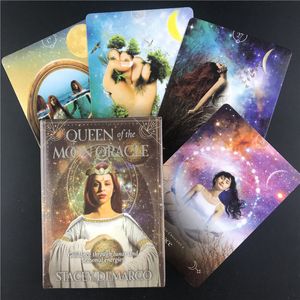 Inglese Queen of the Moon Tarot L Oracles Card Board Deck Giochi Carte da gioco per giochi di società