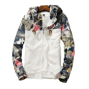 Jaqueta de bombardeiro floral 2021 primavera outono jaquetas com capuz magra apto homme na moda windbreaker casaco marca roupas zíper outwear