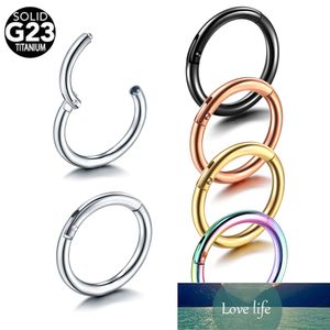 50 sztuk partia G23 Titanium przegrody pierścienie Otwórz małe przegrody Przebijanie Kolczyki dla kobiet Mężczyźni Klip On Nose Ring Body Jewelry Hoops Cena fabryczna Ekspert Design Quality