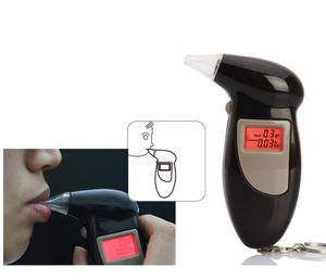 Professionell digital alkohol Andning Tester Audio Alarm Utandningsanalysator Hög precisionsdetektor med Keychain SN5274