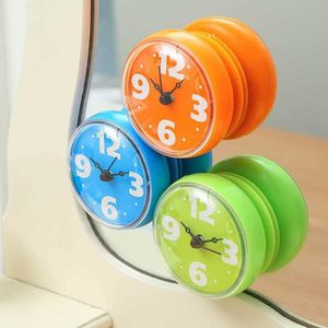 Wall Clocks Anti Fog Mirror Clock Window Waterproof Suction Cup Refrigerator Accurate Bathroom Pointer Mini Ornaments Kitchen