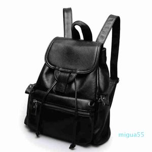 Backpack Simple Leather European and American Top Layer Cowhide Bag Lady Travel Big bags