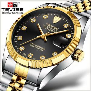 High-grade wristwatches waterproof watch Mens Antique montre de luxe TEVISE Wisconsin luminous male table all man watches mechanical