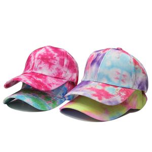 Colorful Pattern Style Cloth Trucker Fitted Hats Fashion Tie-Dye Colors Baseball Caps For Men And Women Free Size