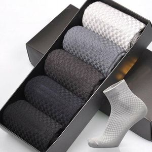 Men's Socks High Quality Men Bamboo Fiber Breathable Compression Long Business Casual Male Large Size 38-45 Wholesale