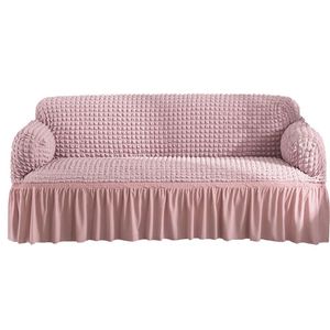 Silla Silla Solid Color Sofa Cover Elastic 1/2/3/4-Seater para muebles estiramientos Slip-Slip Sala de estar moderna
