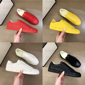 Ace embossed sneaker Letter Mens Casual Shoe white balck red yellow green leather Rubber sole Italy brand Luxurys Designers Shoes