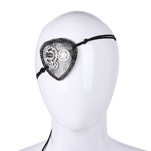 Halloween Cosutme Props One Eyed Mask Cosplay Pirate Punk Retro One-eye Masks Gear Rivert Clock Masquerade Ornament PDB17046
