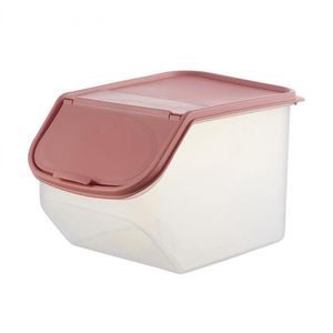 Frijoles De Plastico al por mayor-Cajas de almacenamiento BINS Caja sellada seca con taza de medición Cocina de plástico Cereal Harina de arroz Grano Grano Organizador