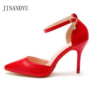 Dress Shoes Size High Heels Sexy White Red Wedding Bride Stiletto Women Pumps Pointed Toe Party Sandals Heel