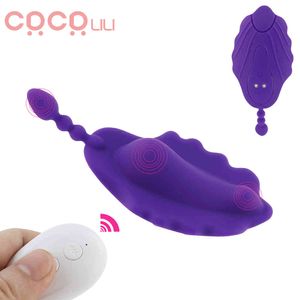 Stymulacja łechtable Wearable Vibrator Przenośne Vagina Clit Anal Stymulator Masażer Wibrujący Sex Zabawki Dla Kobiet Para X0320