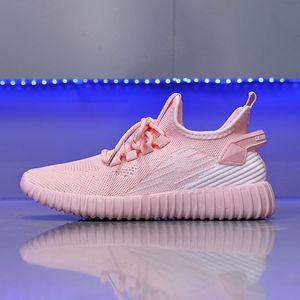 Top Quality 2021 Chegada de tricô Correndo sapatos para homens mulheres esporte corredores de tênis triplos cinza preto rosa branco tênis ao ar livre tamanho 35-40 wy11-1766