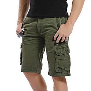 ISHOWTIENDA Moda Uomo Veralls Solido Casual Pantaloni Corti A Vita Alta Pantaloni Fasciatura Allentati Pantalones Cortos De Hombre Abbigliamento Uomo X0705