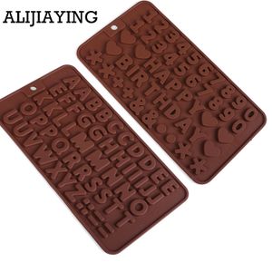 M0187 cake decorating tools silicone chocolate mold letter and number fondant molds cookies bakeware tools