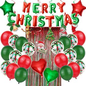 クリスマスバルーンサンタクロースベル漫画おもちゃの風船新年パーティーの装飾アルミホイルボール0571