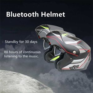 Motorradhelme Helm mit integriertem Bluetooth, professionelles Racing Gaming Motocross Casco Full Face