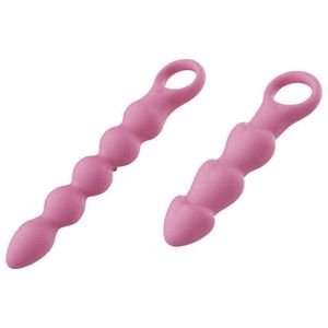 Nxy Anal Brinquedos Hot Silicone Plug com 10 modos de vibração Graduado Beads Telescópico masturbador Adultos Unisex Sexo 1203