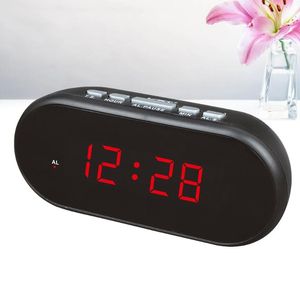 Övriga klockor Tillbehör USB Creative LED Alarm Clock Plastic Multi-Function Digital för hemskola (röd)