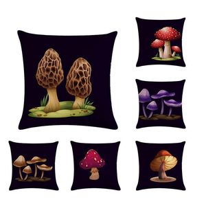 45*45cm Cartoon Pilz Weiche Kissenbezug 40 45 48 cm Baumwolle Leinen Kissen Für Sofa Bett Auto hause Dekorative ZY526 Kissen/Dekorativ