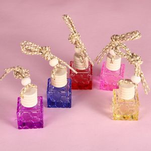 Partihandel EmptyPerfume Bottle Parfym Tomglas Flaskor Bil Hängande Air Freshener Ornament Hänge 10ml Fragrance A217286