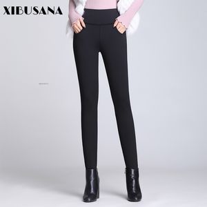 Plus Golden Velvet Leggings Women Autumn Winter Casual Solid Thicken High Spandex Waist Warm Trousers Female 210423