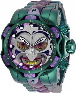 138 Reserva Modelo - 26790 DC Comics Joker Venom Limited Edition Swiss Quartz Watch Chronograp Silicone Belt Cinturão Quartz Relógios