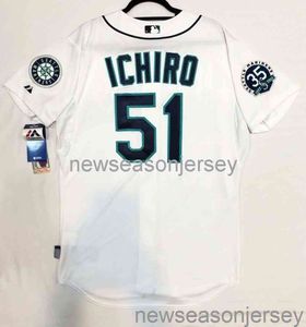 Costura de camisa retrô ichiro suzuki jersey de base masculina masculina de beisebol juvenil Jersey xs-5xl 6xl