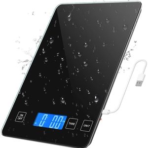 Digital Kitchen Scale 1g-10kg Food Scale Waterproof Tempered Glass Platform High Accuracy Multi-Function Scale 210915