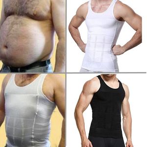 Menss Compression Shirt Slimming Body Shaper Vest Waist Trainer Workout Tank Tops Back Support Undershirts Shapewear