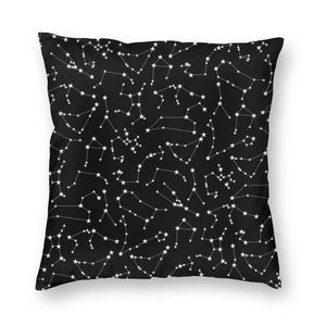 Yastık Dekoratif Yastık Yumuşak Zodyak Yıldız Takımyıldızı Desen Kılıfı Ev Dekorasyonu Yıldız Uzay Galaxy Astronomi Yastık Kapak PillowCov