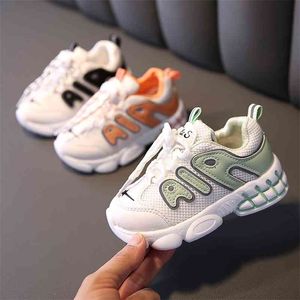 Sonbahar Bebek Erkek Kız İlk Walkers Spor Ayakkabı Çocuklar Sneakers Çocuk Yumuşak Alt Nefes Koşu Ayakkabıları Boyutu 21-30 210326