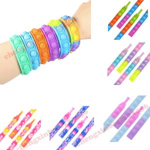 Bubbla Fidget Leksaker 13 Färger Press Bubbles Armband Pussel Sensory Toy för Barn Fidgets Ventiler