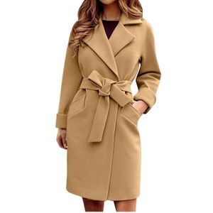Jackets For Women Long Coat Autumn Winter Plus Size Female Slim Fit Lapel Spring Overcoat Outerwear